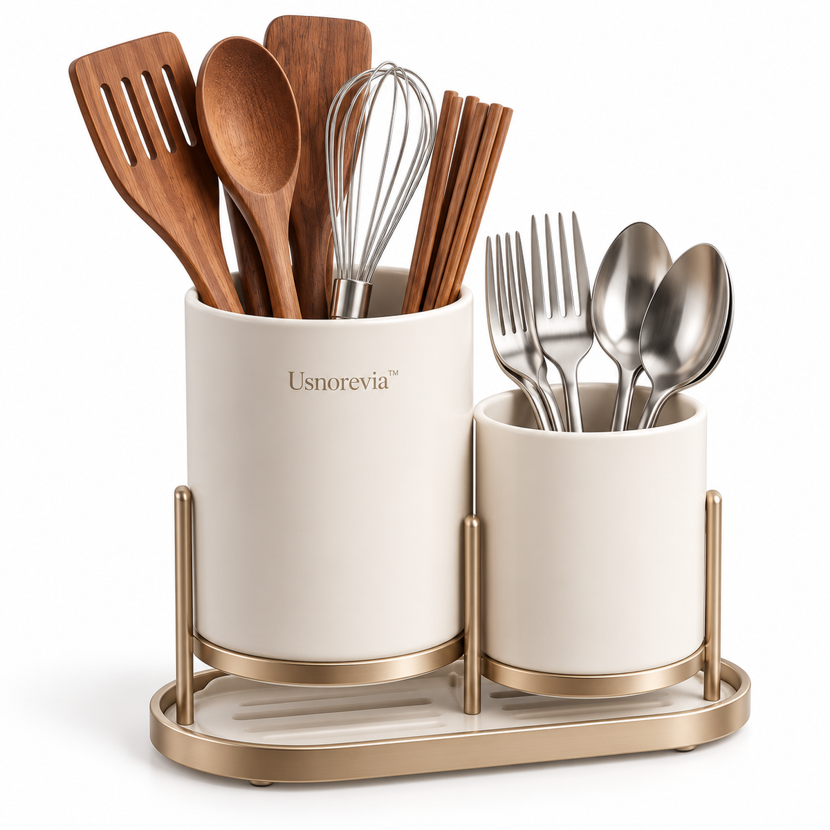 Usnorevia™ Ceramic Kitchen Utensil Caddy