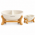 Usnorevia™ Bamboo Stand Divided Bowl