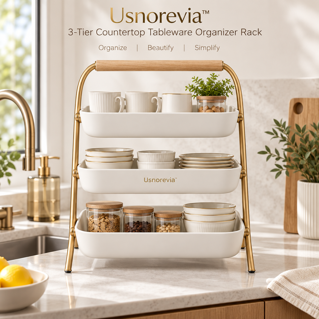 Usnorevia™ 3-Tier Countertop Tableware Organizer Rack