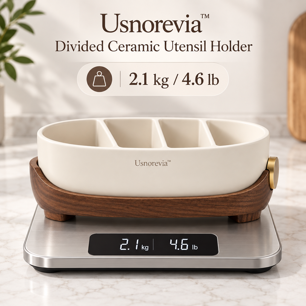 Usnorevia™ Divided Ceramic Utensil Holder