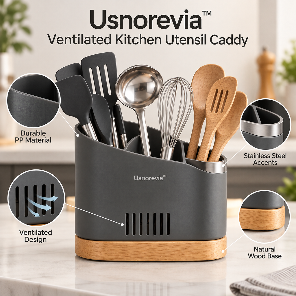Usnorevia™ Ventilated Kitchen Utensil Caddy