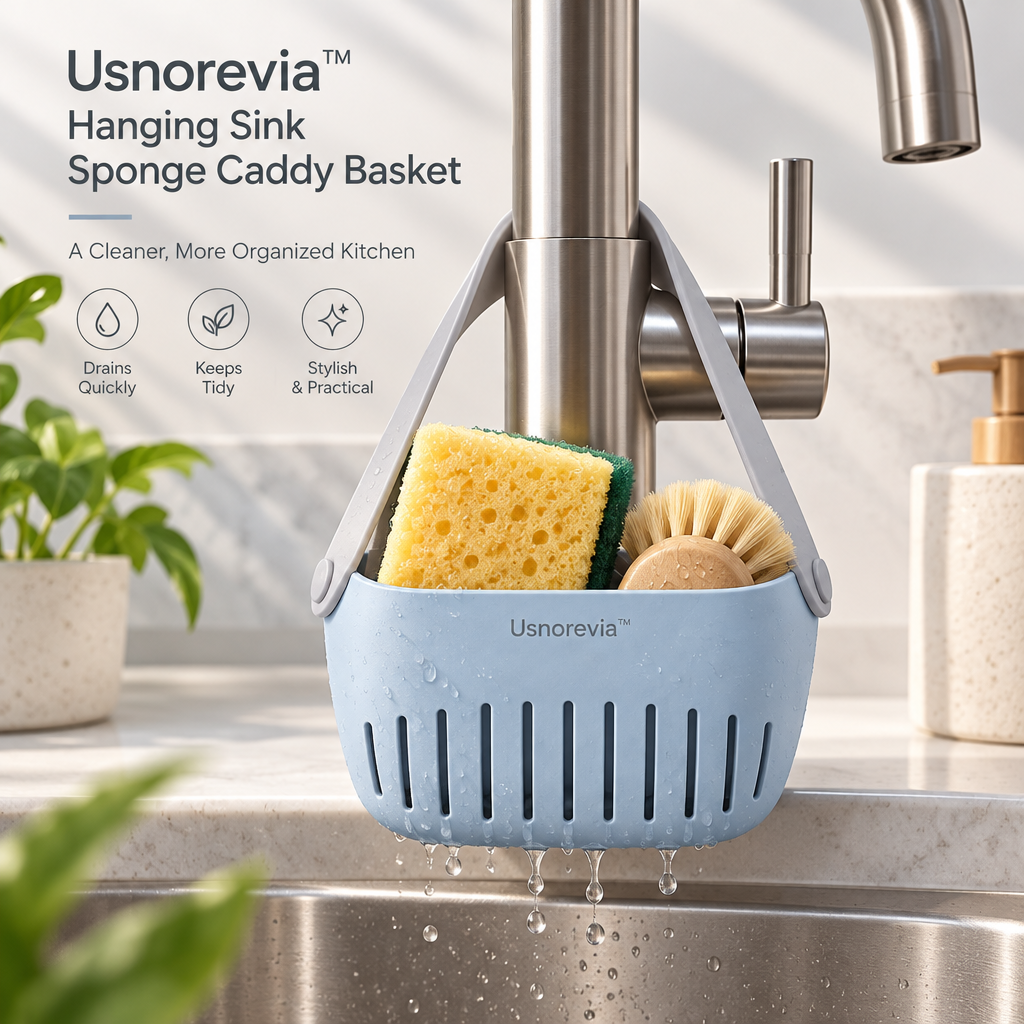Usnorevia™ Hanging Sink Sponge Caddy Basket
