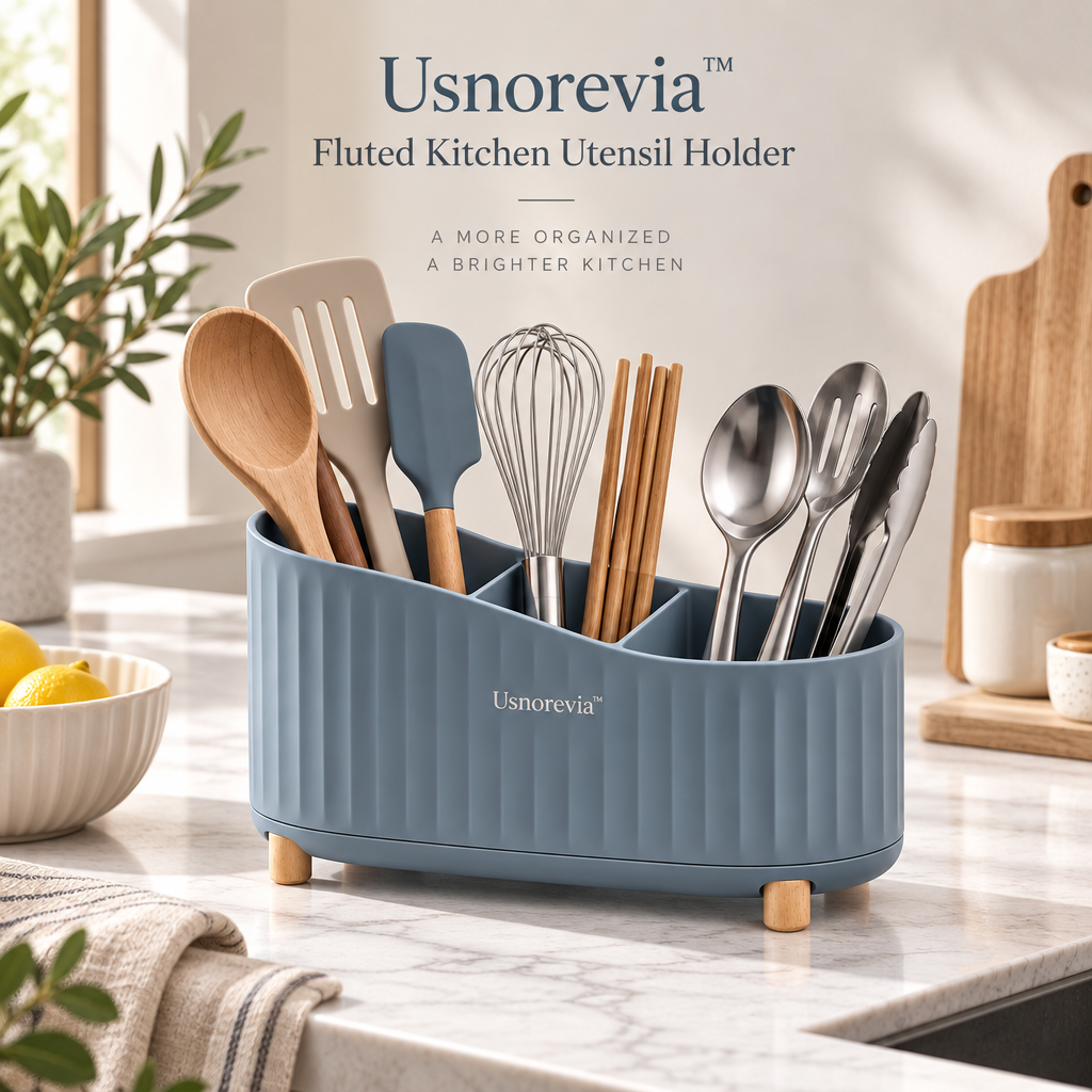 Usnorevia™ Fluted Kitchen Utensil Holder