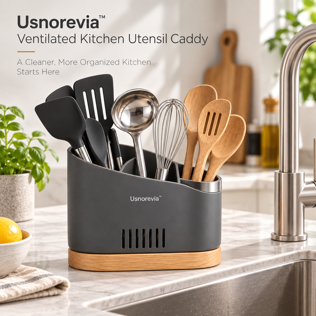 Usnorevia™ Ventilated Kitchen Utensil Caddy