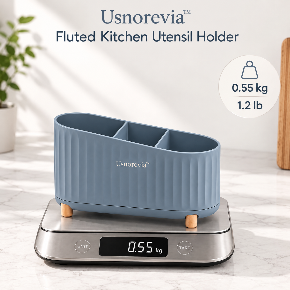 Usnorevia™ Fluted Kitchen Utensil Holder